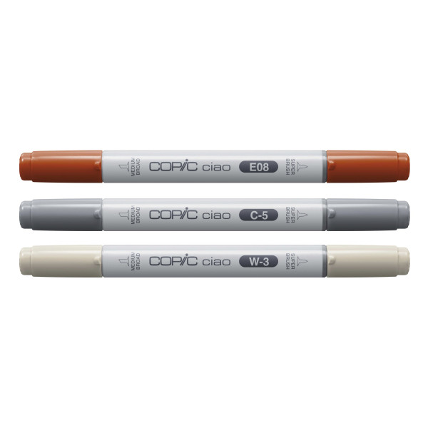 Набір маркерів Copic Ciao Set "Layer Mix" (3 шт), Architect Palette (E08+C-5+W-3)
