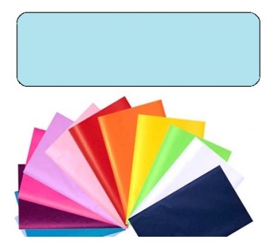 Папір обгортковий тишею однотонний Folia Tissue Paper 20 г/м2, 50x70 см, 13 аркушів, № 31 Light blue Блакитний