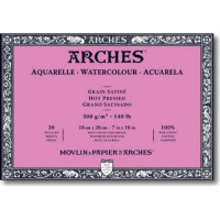 Альбом для акварели Arches крупнозернистий Arches Hot Pressed 300 гр/м2 18x26 см, 20 листов