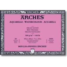 Альбом для акварелі Arches крупнозернистий Arches Hot Pressed 300 гр/м2 18x26 см, 20 аркушів