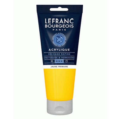 Акриловая краска Lefranc Fine Acrylic Color 200 мл, 153 Primary yellow Основной желтый