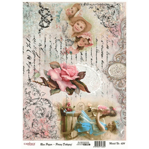 Декупажная карта на рисовой бумаге Rice Paper Decoupage Cadence, №454