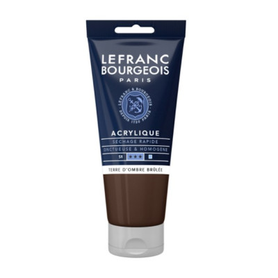 Акрилова фарба Lefranc Fine Acrylic Color 80 мл, 477 Burnt Umber Умбра палена