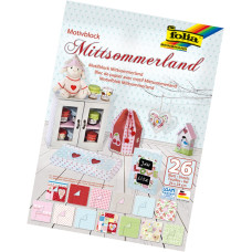 Набір папір дизайнерського Folia Designers Pads 80/270 гр, 24х34 см, Midsuммер Літо, 26 аркушів