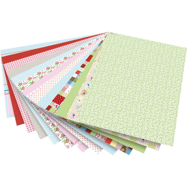 Набір папір дизайнерського Folia Designers Pads 80/270 гр, 24х34 см, Midsuммер Літо, 26 аркушів