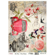 Декупажная карта на рисовой бумаге Rice Paper Decoupage Cadence, №437