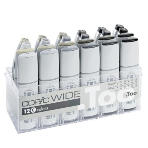Маркери Copic WIDE Set C 12 шт + 12 чорнила