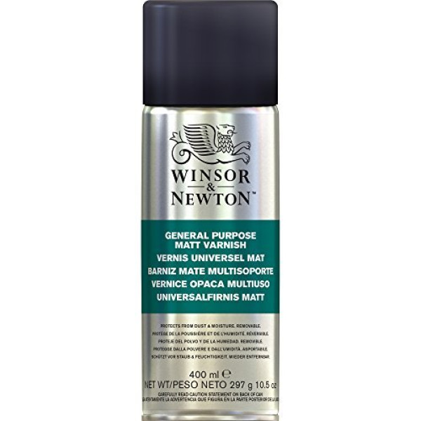 Лак матовый универсальный в аэрозоле Winsor Newton Professional matt varnish spray, 400 мл