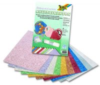Набор дизайнерской бумаги Folia Creative Card Flower Brocade metallic 230 г/м2, 23x33 см, Цветочная парча металлик, 10 листов