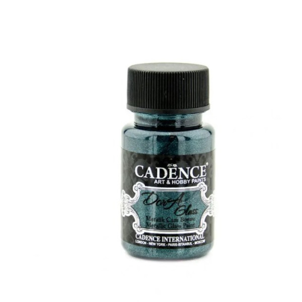 Акриловая краска металлик для стекла и керамики Cadence Dora Glass Metallic Porcelain Paint, 50 мл, № 3140 Петролиум