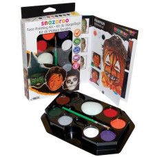 Набір фарб для аквагриму Хелловін Snazaroo Scary faces hanging paleitte kit (halloween kit), 8 кольорів + кисть та губка