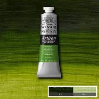 Краска масляная водорастворимая Winsor Artisan Water Mixable 37 мл, № 503, Permanent Sap Green Насыщенный Зеленый