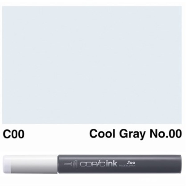 Заправка маркерів COPIC Ink, C00 Cool gray Холодний сірий, 12 мл