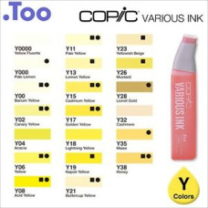 Чернила для заправки маркеров Copic Various Ink Y-00 Barium yellow Желтый барий