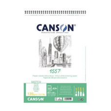 Альбом для графіки на спіралі Canson 1557 Croquis, 120 г/м2, A5 50 аркушів