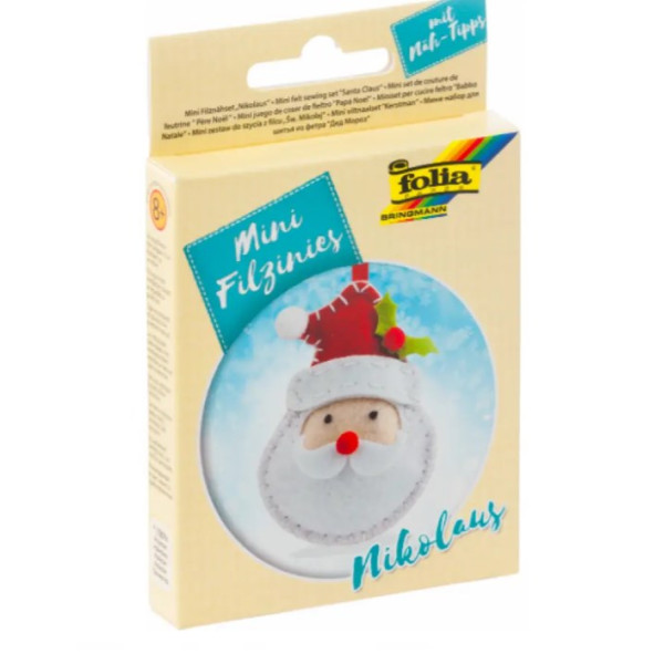 Набір із фетру для пошиття міні фігурки Folia Mini felt sewing sets Санта