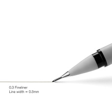 Лайнер Winsor Newton Black Fineliners, 0,3 мм