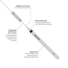 Лайнер Winsor Newton Black Fineliners, 0,3 мм