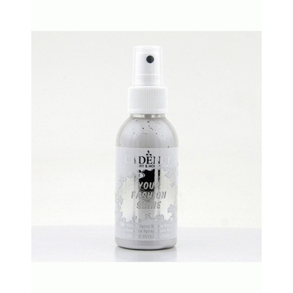Фарба по тканині спрей перламутрова Cadence Your Fashion Spray 100 мл, Срібний