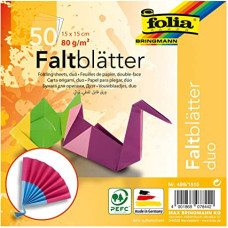 Бумага для оригами Folia Folding Papers Basics intensive Точки 80 гр, 15x15 см