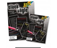 Альбом чорного паперу для нарисів Folia Black А5 14,8х21 см, 100 г/м2, 10 аркушів