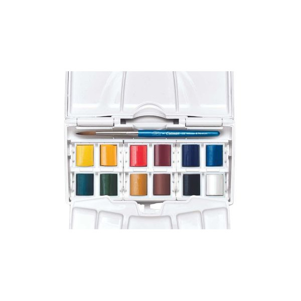 Набір акварельних фарб Winsor Newton Cotman Half Pan HaLf Pan Studio Set, 12 шт.