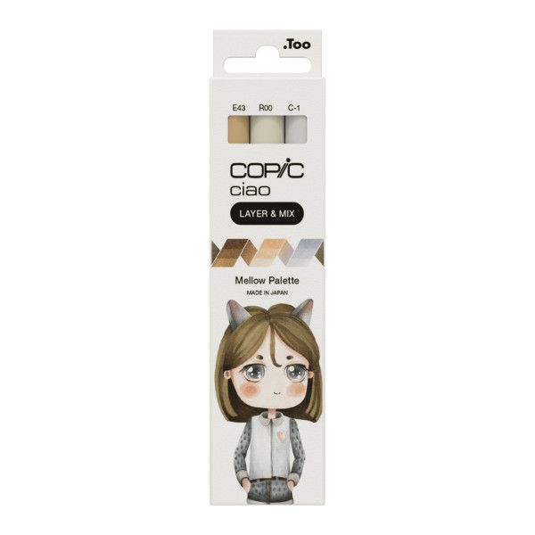 Набор маркеров Copic Ciao Set "Layer Mix" (3 шт), Mellow Palette (E43+R00+C-1)