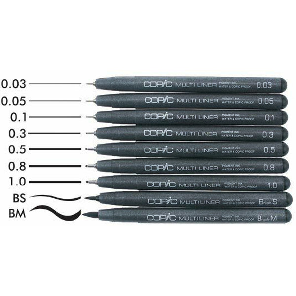 Мультилайнер Copic Multiliner 0,5 мм (не заправляється)