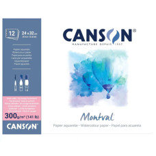 Альбом для акварели Montval Hot Pressed 300 г, 24x32 см, 12 листов, Canson