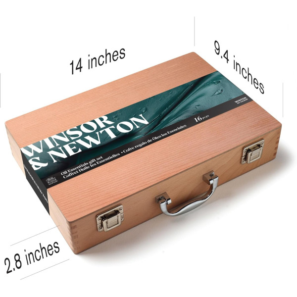 Набор масляных красок Winton Wooden Set, 8х37 мл + растворители 2 шт по 75 мл + 2 кисти + аксессуары
