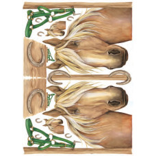 Карта для декупажу Коні розмір 50x70 см арт DECOUP01_070