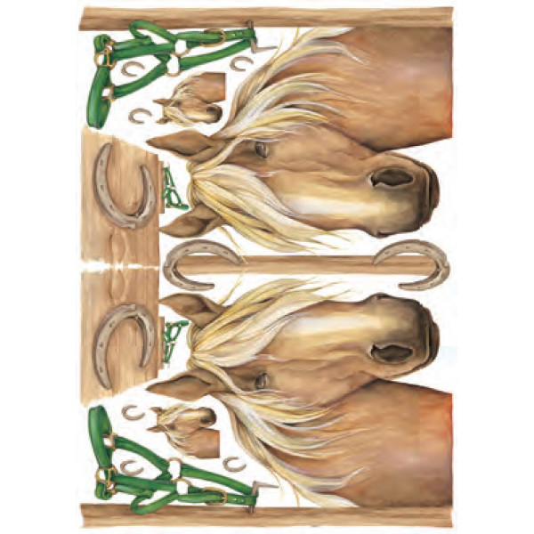 Карта для декупажу Коні розмір 50x70 см