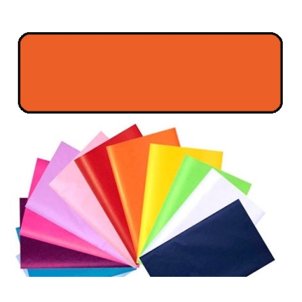 Папір обгортковий тишею однотонний Folia Tissue Paper 20 г/м2, 50x70 см, 13 аркушів, №40 Orange Помаранчевий