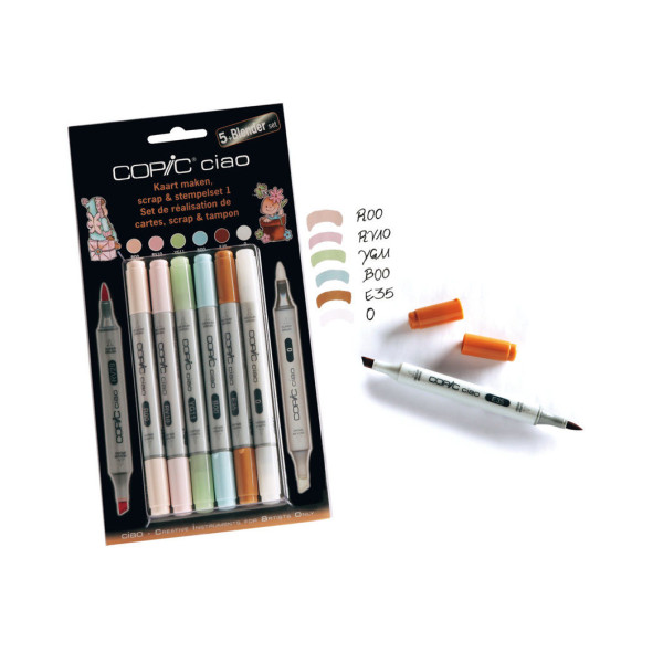 Набір маркерів Copic Ciao Scrap and Stamping Set 1 5+1