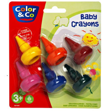 Набір крейди Lefranc Assortment of baby-crayons 6 шт арт 807045