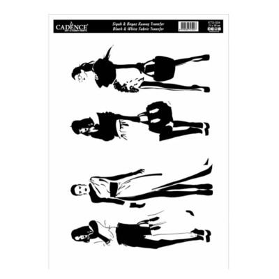 Трансфери для тканини Black White Fabric Transfer Cadence, 25х35 см, KTS 004