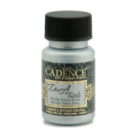 Краска по ткани Cadence Dora Textil Metallic Fabric Paint 50 мл Серебро