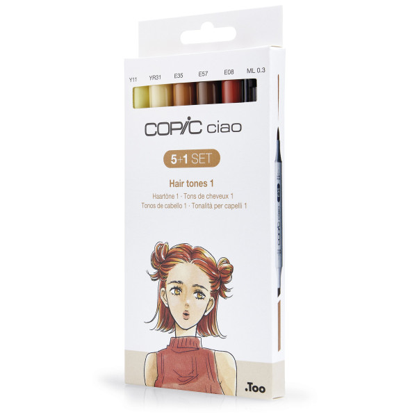 Набор маркеров Copic Ciao Set "5+1", Hair Tones 1