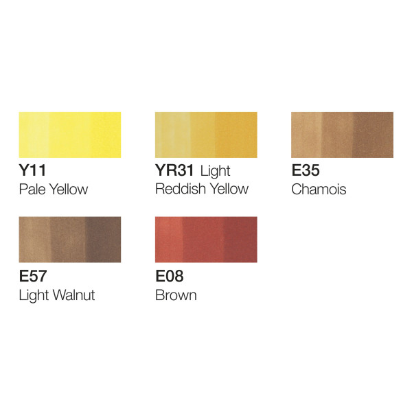 Набор маркеров Copic Ciao Set "5+1", Hair Tones 1