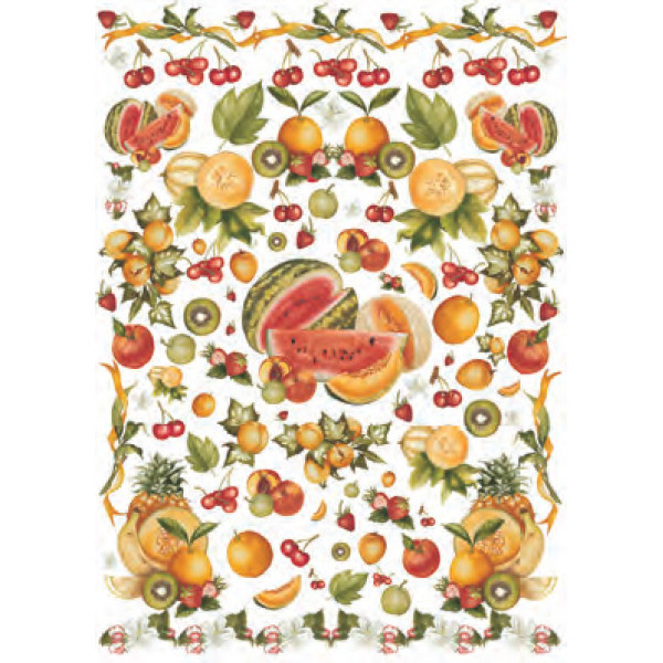 Карта для декупажу Літні фрукти розмір 50x70 см
