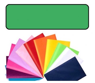 Папір обгортковий тишею однотонний Folia Tissue Paper 20 г/м2, 50x70 см, 13 листів, №50 Green Зелений