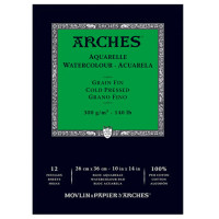 Альбом для акварелі Arches Cold Pressed Natural White 300 г, 26x36 см, 12 аркушів