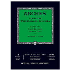 Альбом для акварели Arches Cold Pressed Natural White 300 г, 26x36 см, 12 листов
