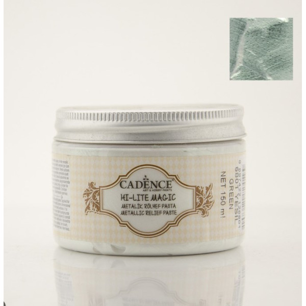 Объемная паста Hi-Lite Metallic Relief Paste Cadence, 150 мл, № 6801 Green Зеленая