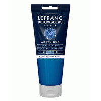 Акрилова фарба Lefranc Fine Acrylic Color, 200 мл №065 Cerulean Blue Hue Церуліум Блакитний