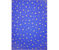 Картон для дизайна золотые звезды Folia Photo Mounting Board with gold stars 300 г/м2, 50x70 см, №34 Blue Синий