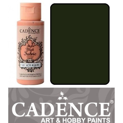 Краска по ткани Cadence Style Matt Fabric Paint, 59 мл, Фермерский зеленый
