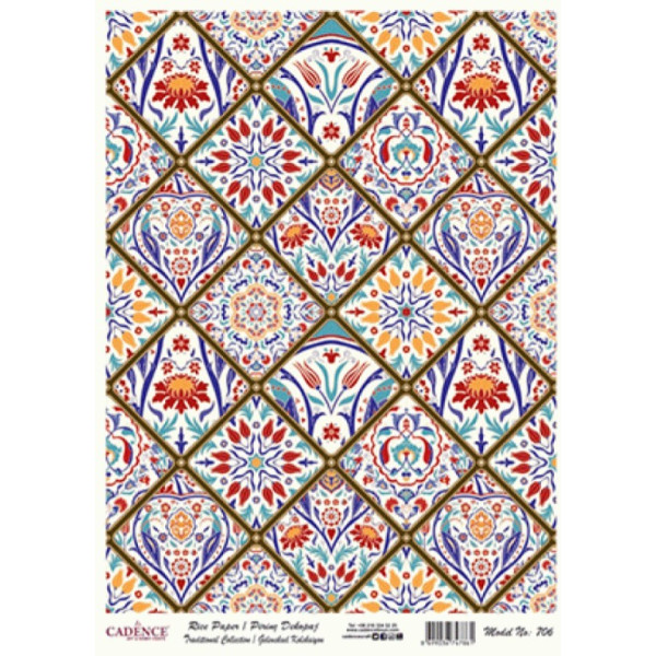 Декупажная карта на рисовой бумаге Rice Paper Decoupage Cadence, №4, №706