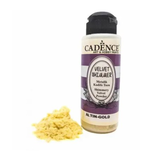 Пудра бархатная перламутровая флок Velvet Powder Shimmer Cadence, 120 мл, Gold Золотой
