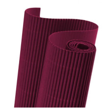 Картон гофрований Folia Corrugated board E-Flute, 50x70 см №24 Bordeaux red Бордовий